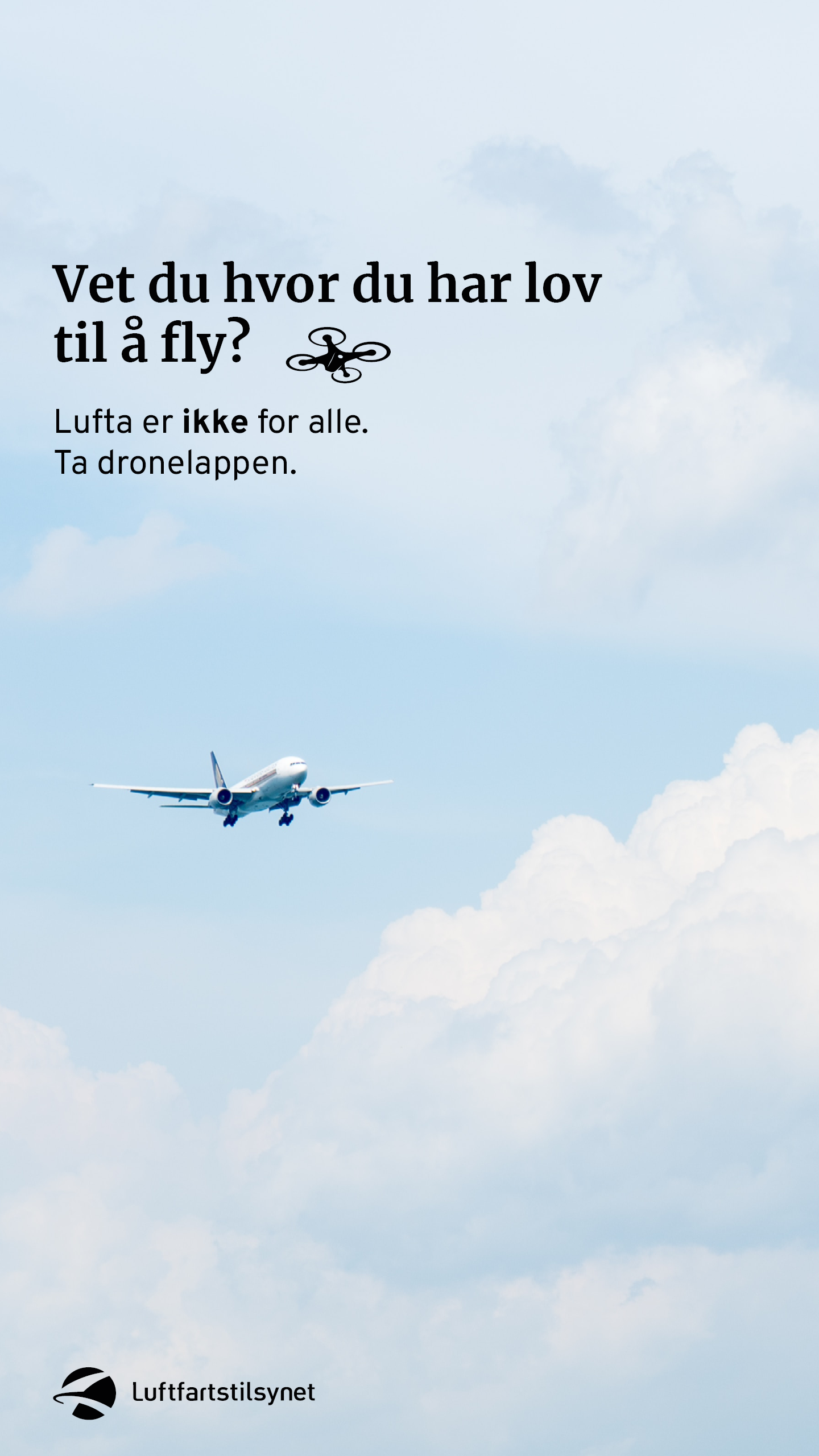 Vet du hvor du ikke har lov til å fly drone? Ta dronelappen.